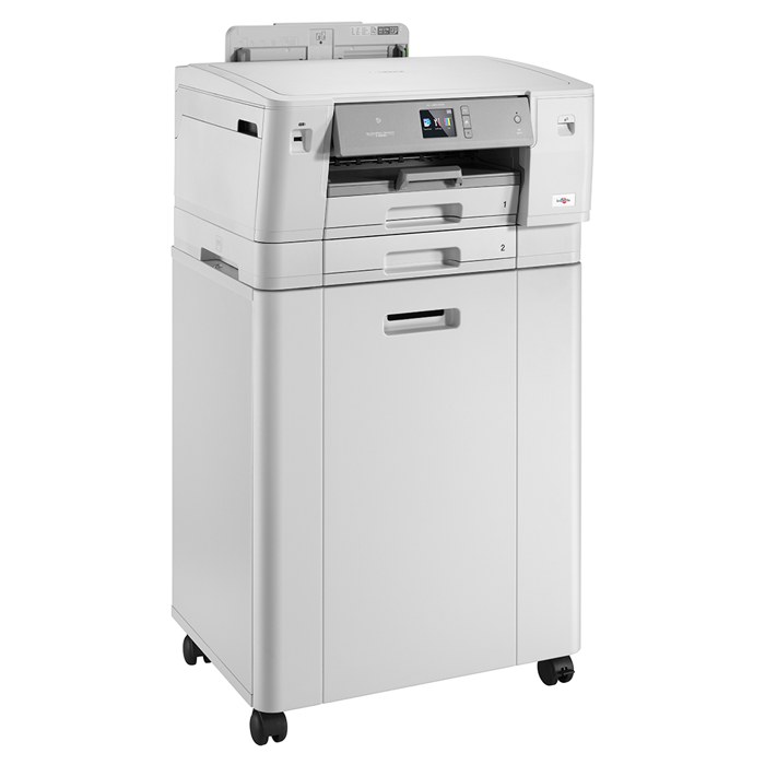 Multifonction Brother A3 couleur sur son meuble support à roulettes